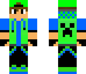 cool green guy skin with headphones