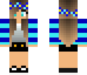 blue stripe girl