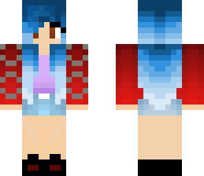 blue hair edit skin
