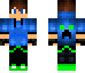 green and blue boy
