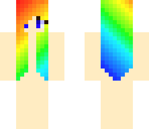 rainbow hair girl skin base
