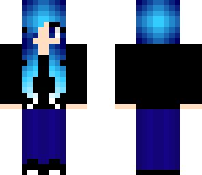 blue and black hoodie girl