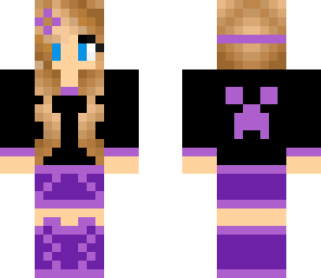 purple and black creeper girl