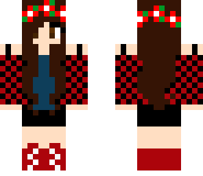 red flower girl