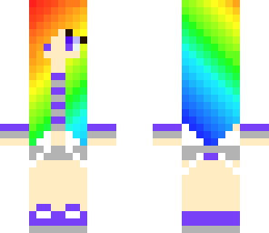 rainbow hair and clothes