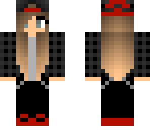 red and black tomboy girl