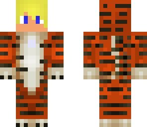 blonde in a tiger suit