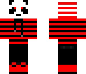 red and black panda