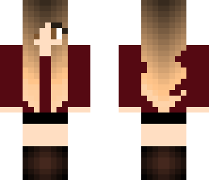 simple burgundy girl