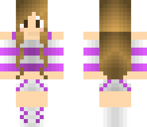 purple striped girl