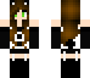 brown hair panda girl