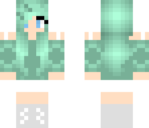 mint green girl