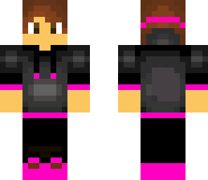pink hoodie
