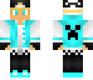 neon blue blonde boy