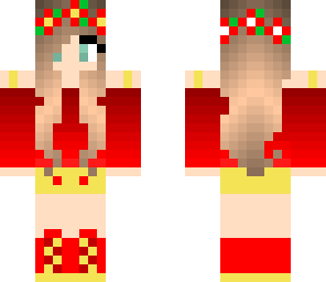 red flower girl