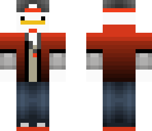 chicken with a red hoodie