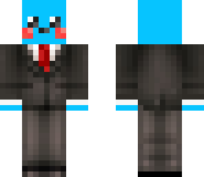 blue pika in a suit