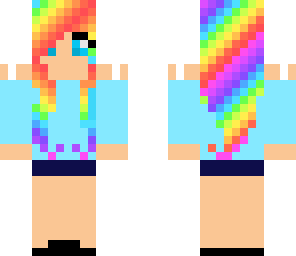 curly haired rainbow girl