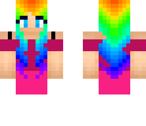 rainbow hair girl