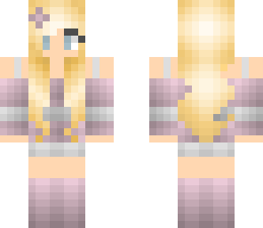 purple stripe girl
