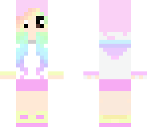 rainbow neon girl
