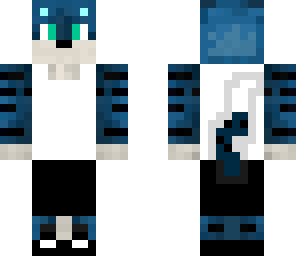 blue tiger with clothes
