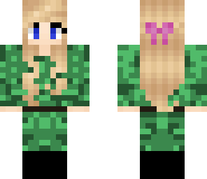camoflauge girl with pink bow