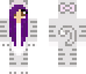 purple white cat