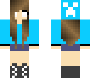 herobrine girl with a hat