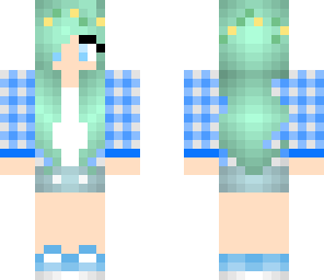 blue plaid shirt girl