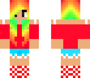 rainbow hair girl