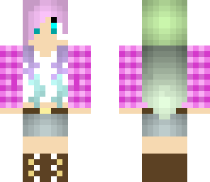 rainbow hair plaid jacket
