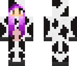 purpled haired cow