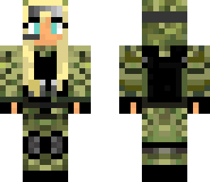 blonde military girl