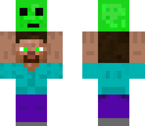 steave holding slime