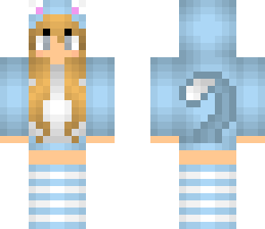 blue cat girl