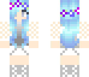 blue girl flowers