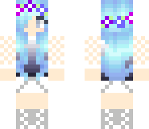 blue girl flowers edit