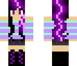 purple and light blue girl