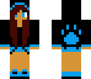 cute blue paw girl