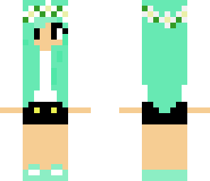 mint green pastel hair