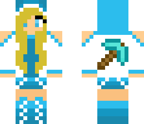 diamond pickaxe girl
