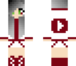 youtube dark girl green eyes red outfit