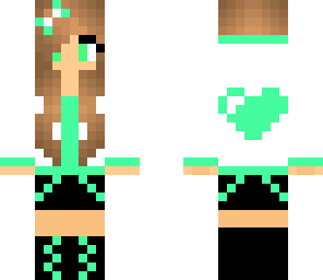 mint green girl