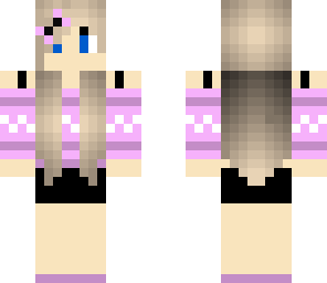 purple sweater blond girl