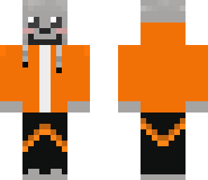 nyan cat with orange hoodie