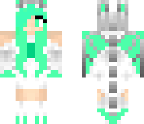 mint green dragon girl