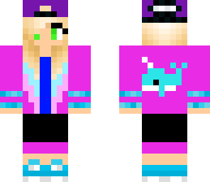 cool narwhal cotton candy color girl