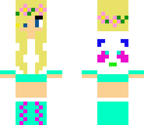 panda girl wearing flower crown number two