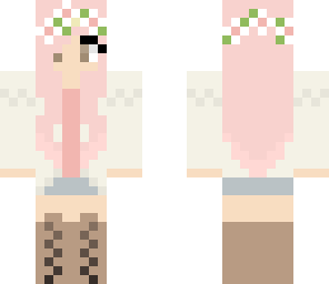 pink flower crown
